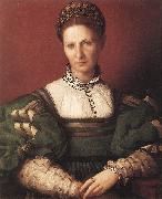 BRONZINO, Agnolo Portrait of a Lady in Green Sweden oil painting reproduction